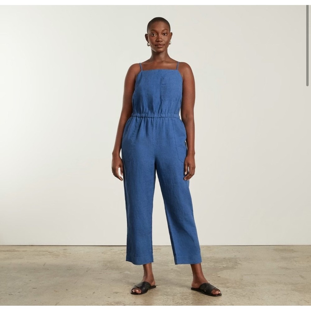 Everlane The Linen Shoestring Jumpsuit size large‎